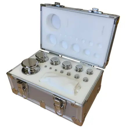 Click Here To Enlarge This Photo Of BOXED SET OF STAINLESS STEEL CALIBRATION TEST WEIGHTS 1 KG TO 1 G