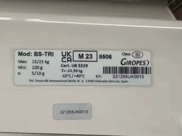 Click Here To Enlarge This Photo Of BAXTRAN BS-TRI TRADE APPROVED CHECKWEIGHING BENCH SCALE