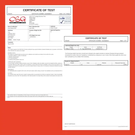 Click Here To Enlarge This Photo Of ISO 9001&colon;2015 Traceable Calibration Certificate &lpar;Over 600 Kg&period;&rpar;
